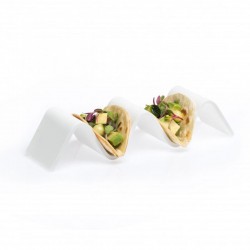 100% Chef Akrilik 2'li Taco Sunum Tabağı, 21x6x4.5 cm - Thumbnail