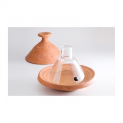 100% Chef Aladin Cover Tajina Valfli Cam Fanus, 18 cm, 6 Adet - Thumbnail