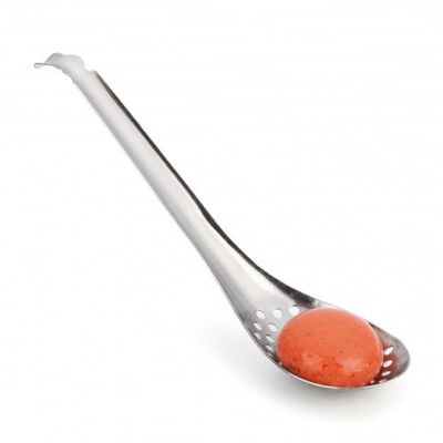 100% Chef - 100% Chef Lotus Delikli Hayvar Kaşığı, Çelik, 16 cm, 10 Adet