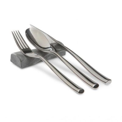 100% Chef Mermer Oymalı Çatal Bıçak Tutucusu, 12x4, 4 Adet