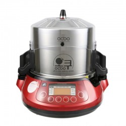 100% Chef Ocoo Pro Otomatik Çift Düdüklü Tencere, 3.5 L, Kırmızı - Thumbnail