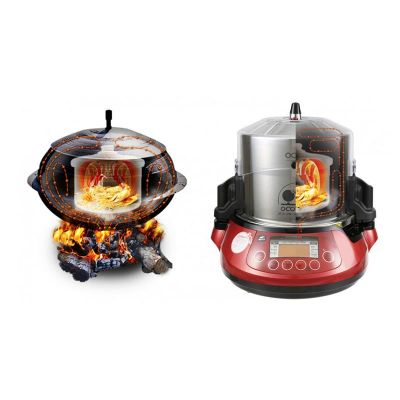100% Chef Ocoo Pro Otomatik Çift Düdüklü Tencere, 3.5 L, Kırmızı