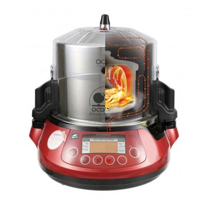 100% Chef Ocoo Pro Otomatik Çift Düdüklü Tencere, 3.5 L, Kırmızı