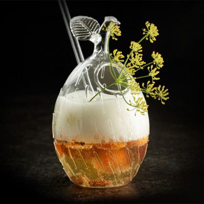 100% Chef Pipetli Mango Cam Kokteyl Bardağı, 500 ml