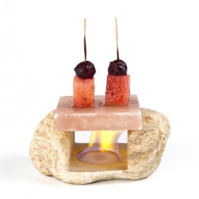 100% Chef Tuz Blok Destekleyici Stand, 15x10x12 cm, Sarı