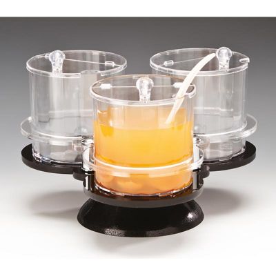 Zicco - Zicco Sosluk Reçellik Standı, 3'lü, Döner, Polikarbon, 1.5 L, 36x36x h:23 cm