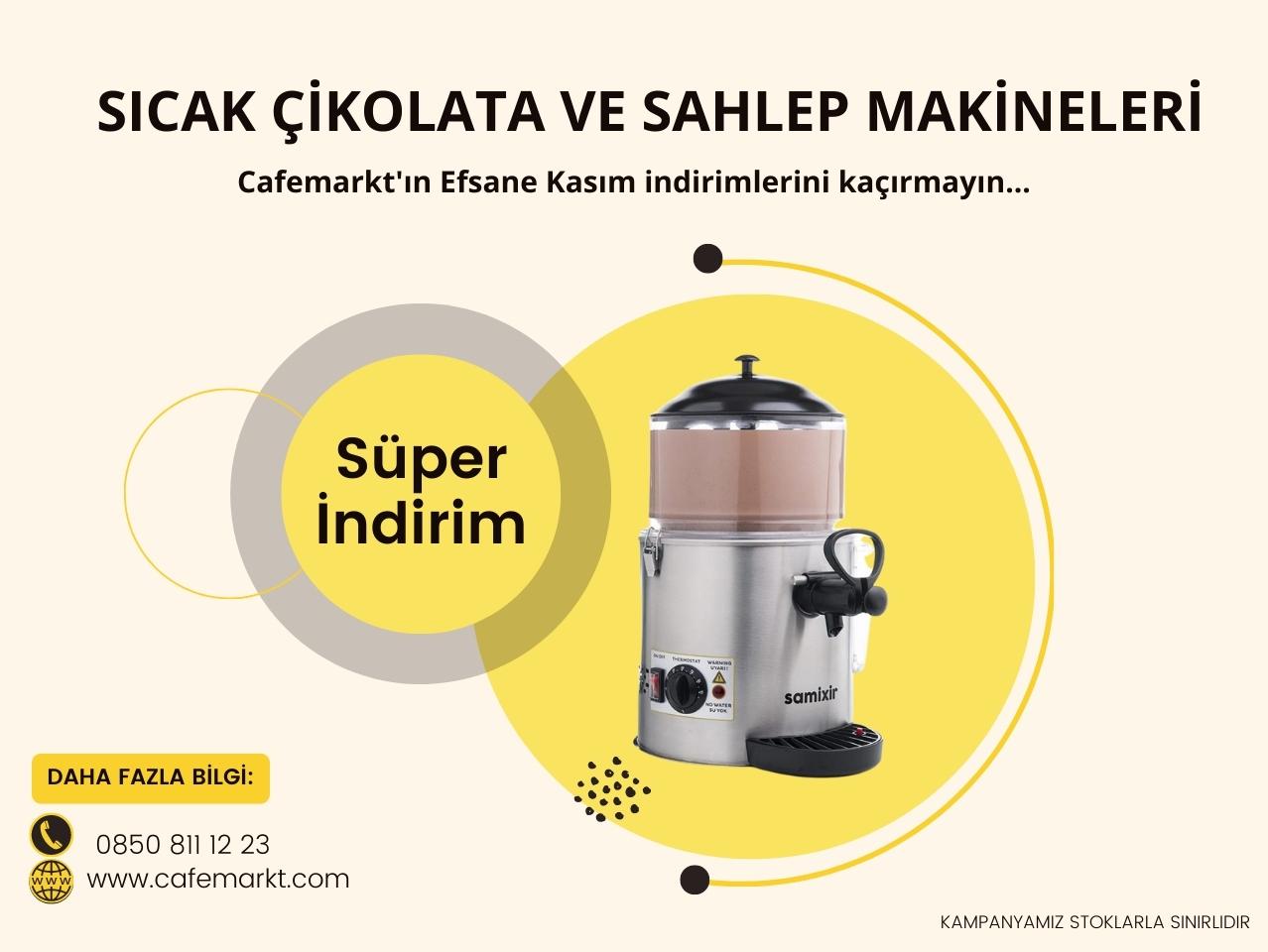 indirimli sıcak çikolata ve sahlep makinesi
