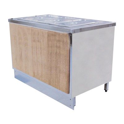Öztiryakiler - Ahşap Kaplamalı GN Sıcak Servis Bankosu 150x70
