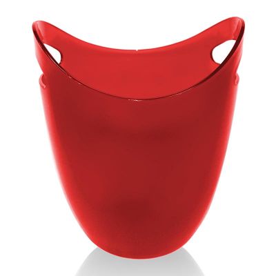Biradlı - Biradlı Akrilik Şişe Kovası, 22.2x21.6x26.6 cm, Kırmızı