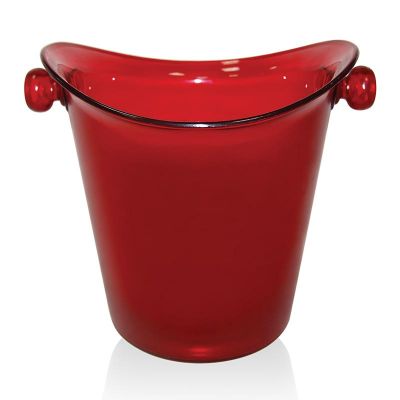 Biradlı - Biradlı Akrilik Şişe Kovası, 27x15.5x23 cm, Kırmızı