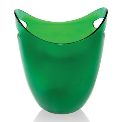 Biradlı - Biradlı Akrilik Şişe Kovası, 22.2x21.6x26.6 cm, Yeşil