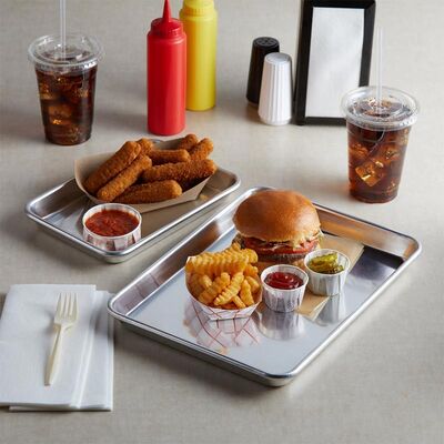 Almetal - Almetal Hamburger Servis Tepsisi, 33x24 cm (1)