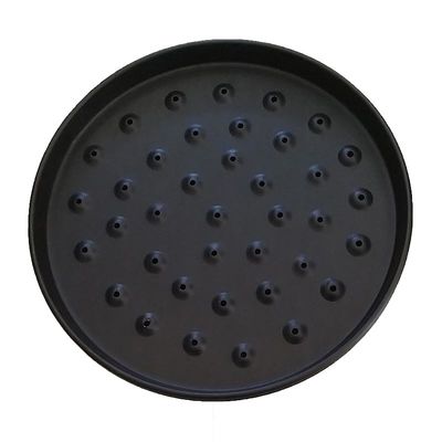 Almetal - Almetal Pizza Tavası, Alüminyum, Eloksallı, Delikli, 40 cm, Siyah