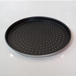 Almetal Standart Model Delikli Kaplamalı Pizza Tavası, 40 cm - Thumbnail