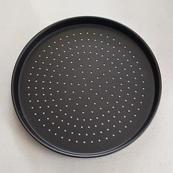 Almetal Standart Model Delikli Kaplamalı Pizza Tavası, 40 cm - Thumbnail