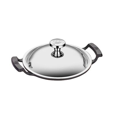 Altınbaşak - Altınbaşak Döküm Demir Kavurma Sacı+Kapak, 24 cm