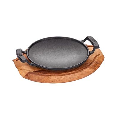 Altınbaşak - Altınbaşak Döküm Demir Kavurma Sacı+Nihale, 20 cm