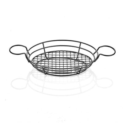 Altınbaşak - Altınbaşak Rustik Bakır Oval Sunum Sepeti, 28x20 cm