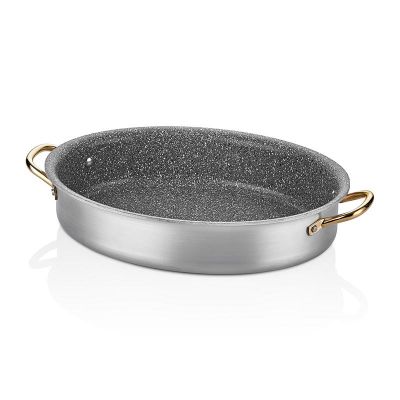 Altınbaşak - Altınbaşak Alu Oval Tencere, Granit, 28x20 cm