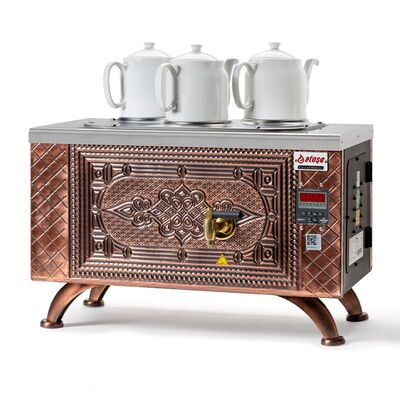 Ateşe Efes Smart 3 Demlikli Çay Kazanı, Elektrikli, Retro