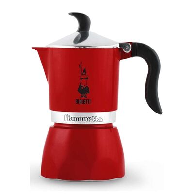 Bialetti - Bialetti Moka Pot Fiammetta, 1 Cup, Kırmızı