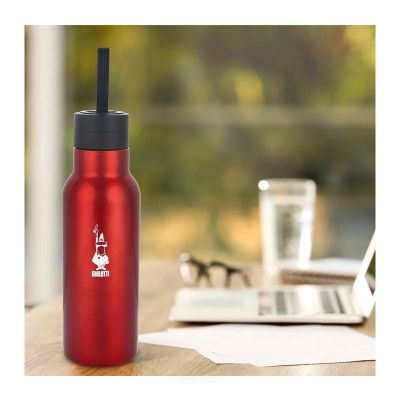 Bialetti To Go Çift Cidarlı Çelik Termos, 750 ml, Kırmızı