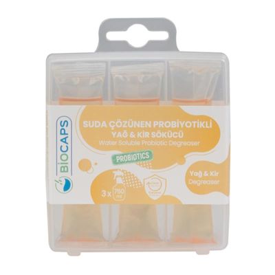 Biocaps KC 50 Suda Çözünen Probiyotikli Yağ ve Kir Sökücü, 3x20 ml