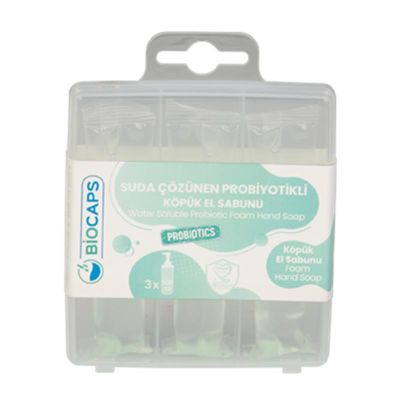 Biocaps PC 70 Suda Çözünen Probiyotik Köpük El Sabunu, 3x20 ml