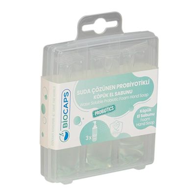 Biocaps PC 70 Suda Çözünen Probiyotik Köpük El Sabunu, 3x20 ml