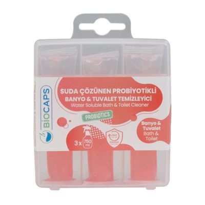 Biocaps WC 40 Suda Çözünen Probiyotikli Banyo ve Tuvalet Temizleyici, 3x20 ml