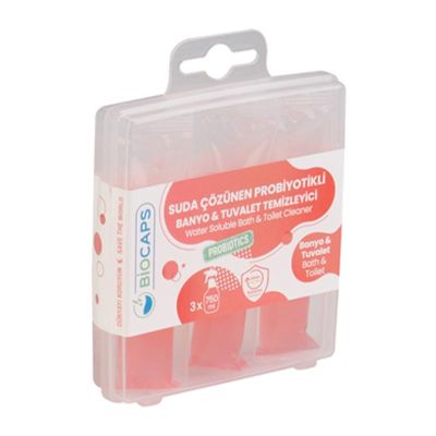 Biocaps WC 40 Suda Çözünen Probiyotikli Banyo ve Tuvalet Temizleyici, 3x20 ml