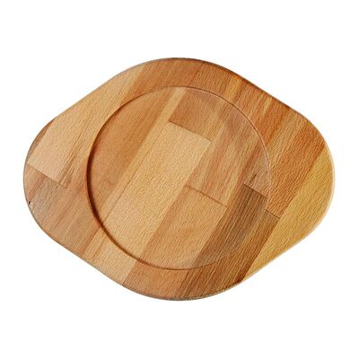 Biradlı - Biradlı Ahşap Sahan Altı Tabağı, 14 cm