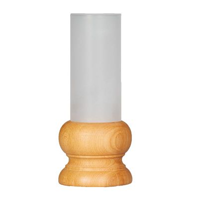 Biradlı - Biradlı Ahşap Şamdan, 16.5 cm, Meşe