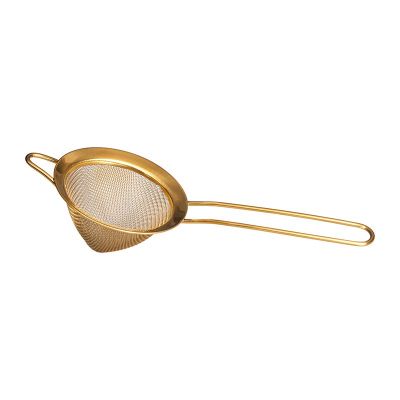 Biradlı - Biradlı Bar Süzgeci, 8 cm, Altın