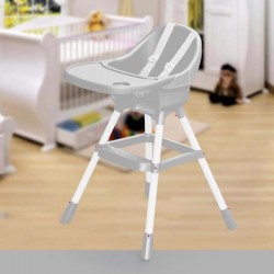 Biradlı GRV-1001 Ekonomik Bebek Mama Sandalyesi, Taşıma Kapasitesi 15 kg, Gri - Thumbnail