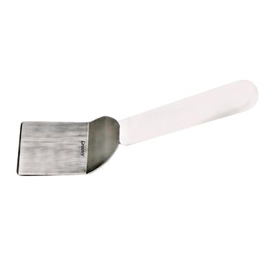 Biradlı - Biradlı Çelik Spatula, 10x6 cm