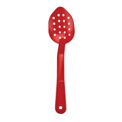 Biradlı - Biradlı Delikli Servis Kaşığı, Polikarbon, 34 cm, Kırmızı
