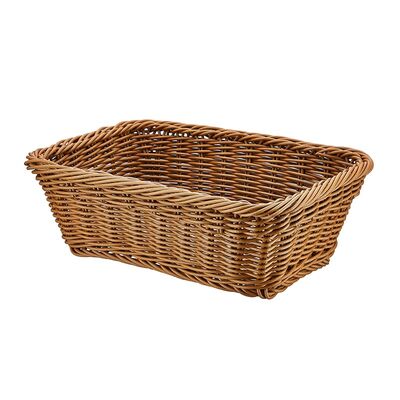 Biradlı - Biradlı Dikdörtgen Ekmek Sepeti, Plastik, 21x16x7 cm