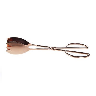 Biradlı - Biradlı Makas Servis Maşası, 26 cm, Bakır