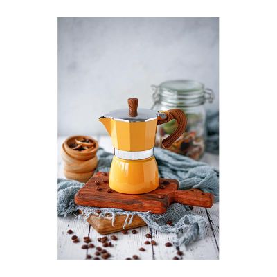 Black Goat Moka Pot, 3 Cup, Sarı