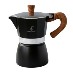Black Goat Moka Pot, 3 Cup, Siyah - Thumbnail