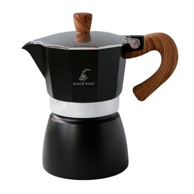 Black Goat Moka Pot, 3 Cup, Siyah