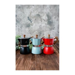 Black Goat Moka Pot, 3 Cup, Siyah - Thumbnail
