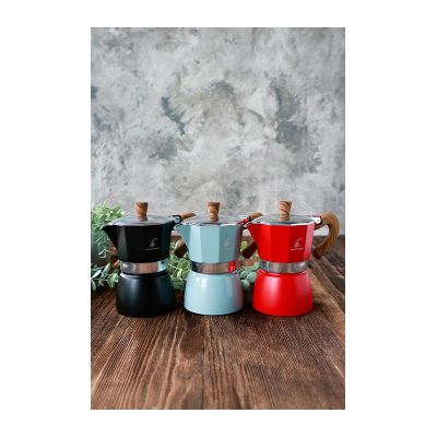 Black Goat Moka Pot, 3 Cup, Siyah