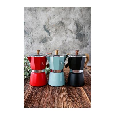 Black Goat Moka Pot, 6 Cup, Kırmızı