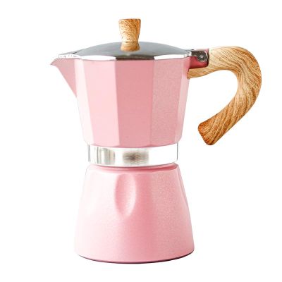 Black Goat Moka Pot, 6 Cup, Pembe