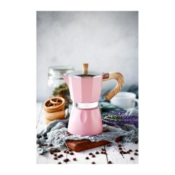 Black Goat Moka Pot, 6 Cup, Pembe - Thumbnail