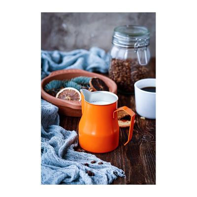 Black Goat Paslanmaz Pitcher Süt Potu, 500 ml, Turuncu