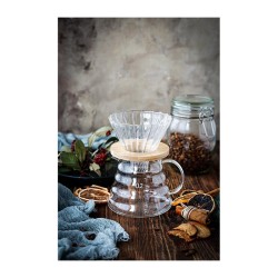 Black Goat V60 02 Cam Dripper, Şeffaf - Thumbnail