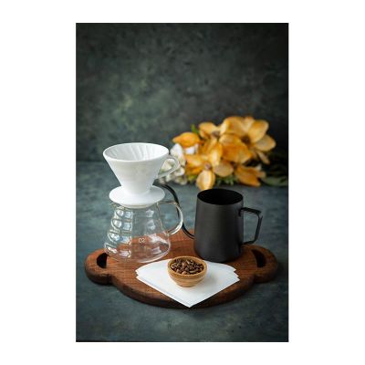 Black Goat V60 02 Seramik Dripper, Beyaz